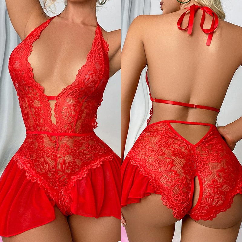 Nuisette ouverte dentelle